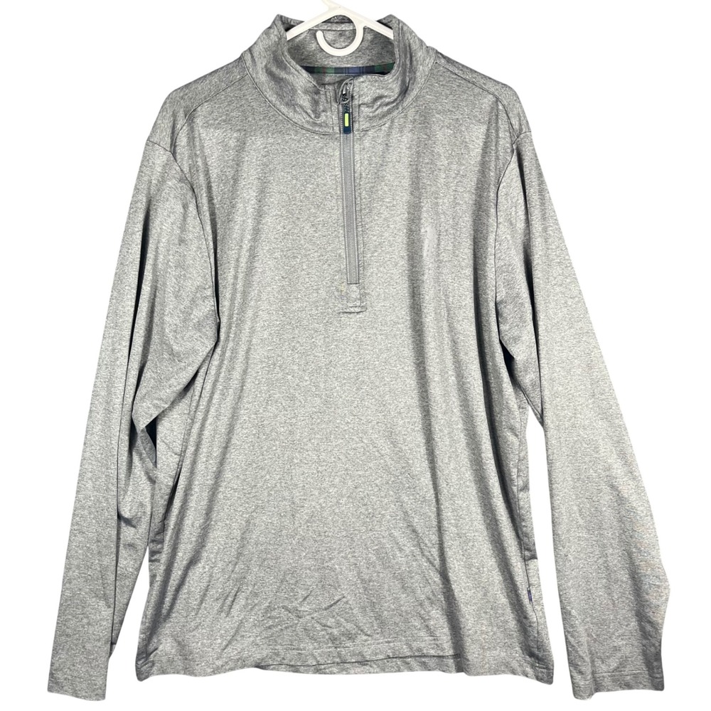 William Murray Quarter Zip Pullover Mens XL Grey Heathered Golf Performance Top